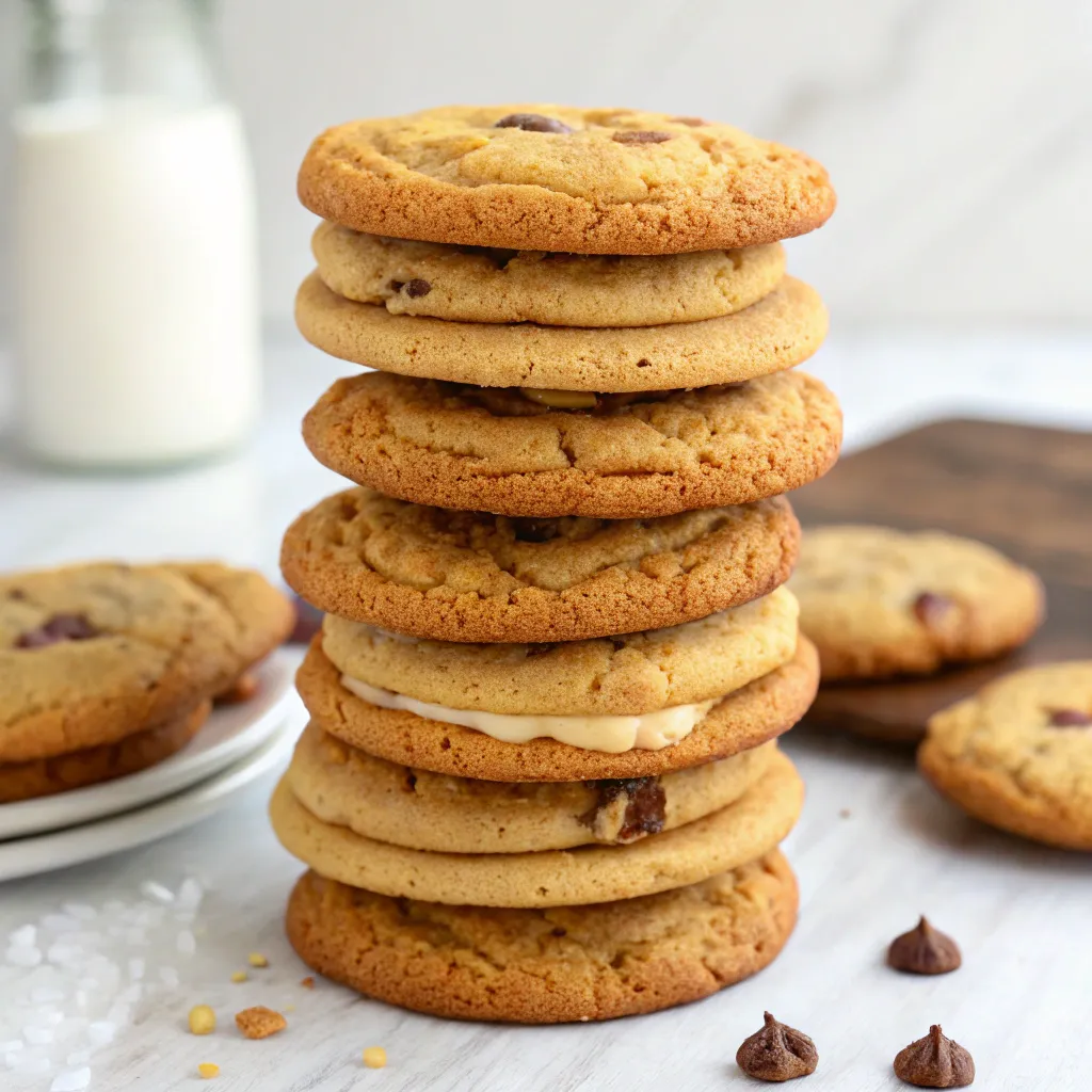 A stack of cookies